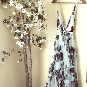 White Floral Gown